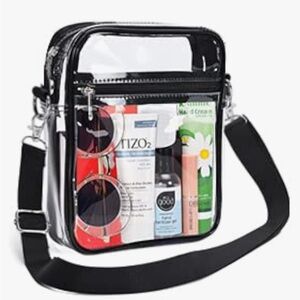 Clear Bag with black and silver detailing